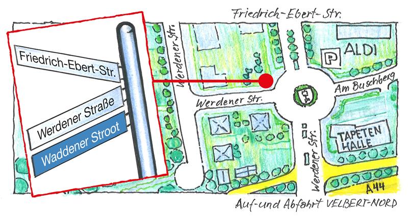 zeichnung werdener strasse